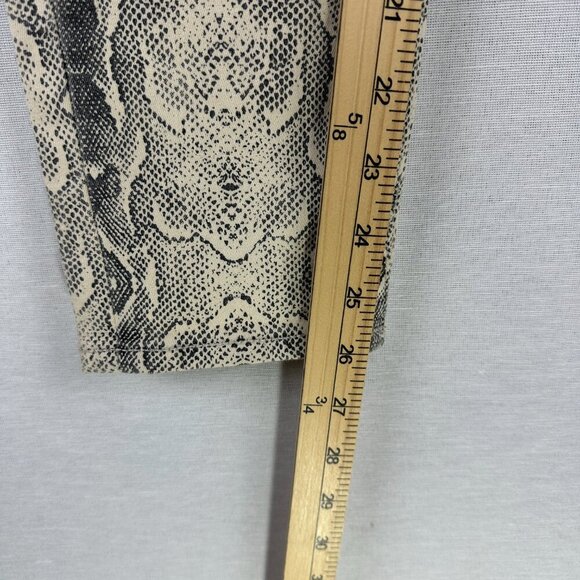 VIGOSS WOMEN'S SNAKESKIN PRINT JEANS STRAIGHT LEG ZIP FRONT POCKETS SIZE 6/7 - Picture 11 of 11